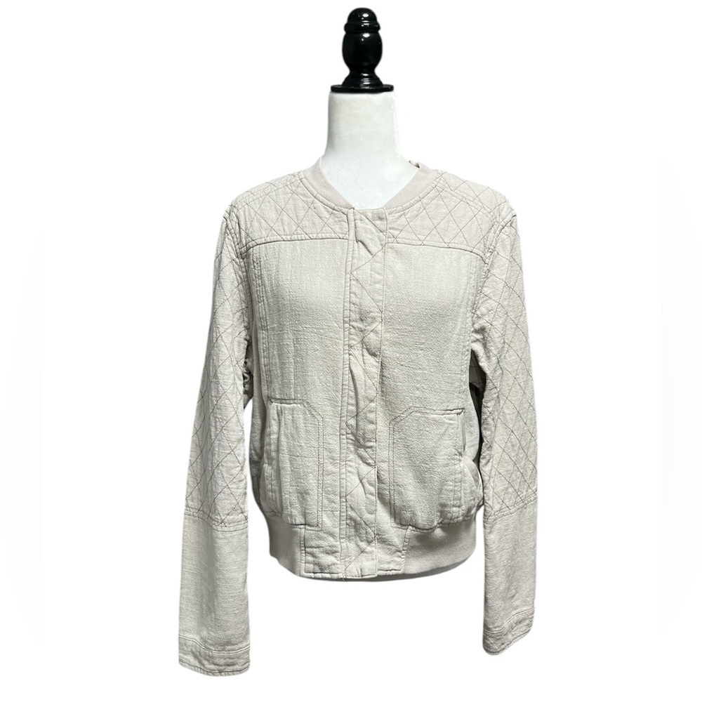 HEI HEI Anthropologie Quilted Bomber Jacket